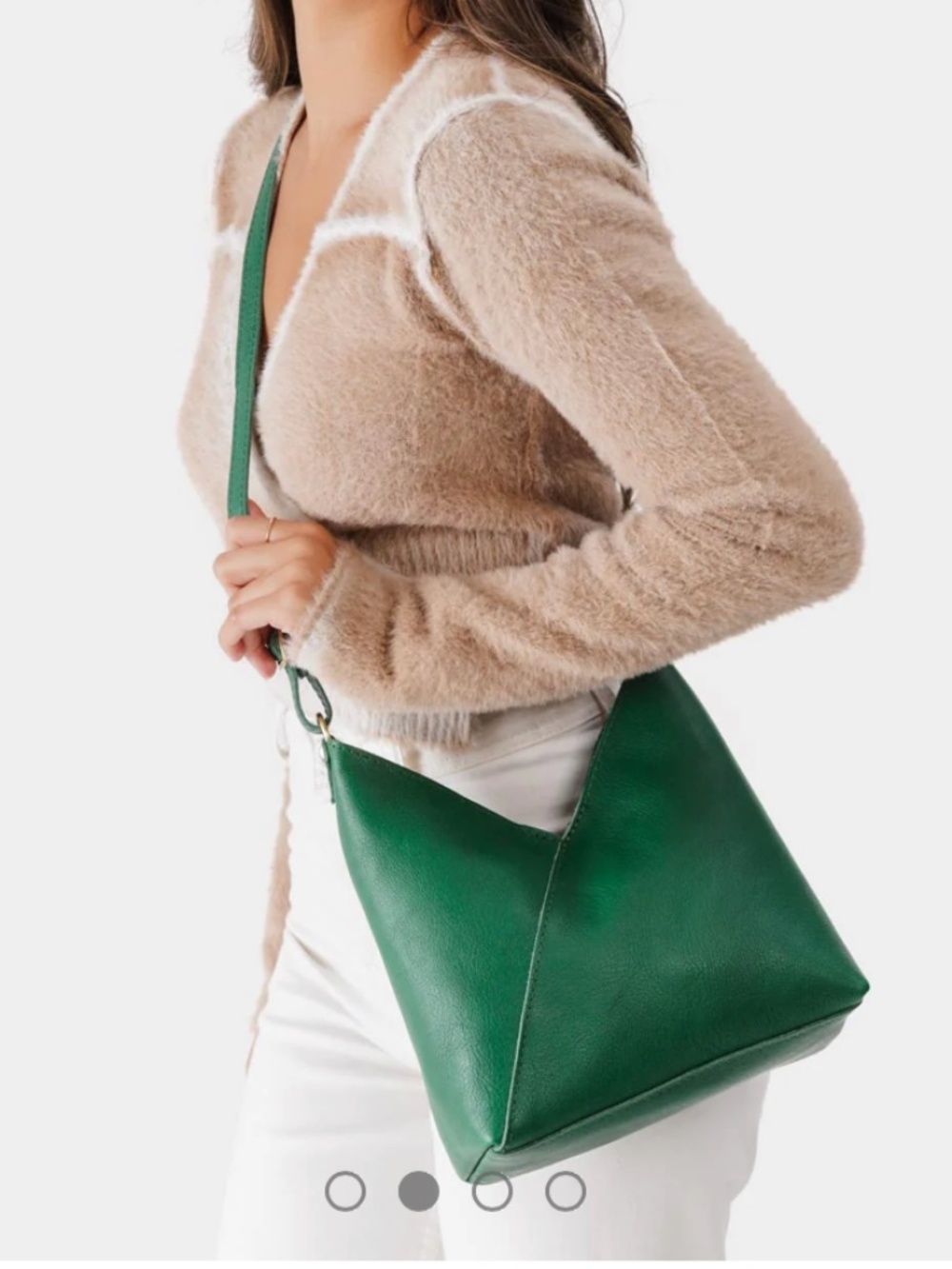 Portland Leather Small Naomi Shoulder Bag Crossbody Hobo Slouchy Minimalist NWOT